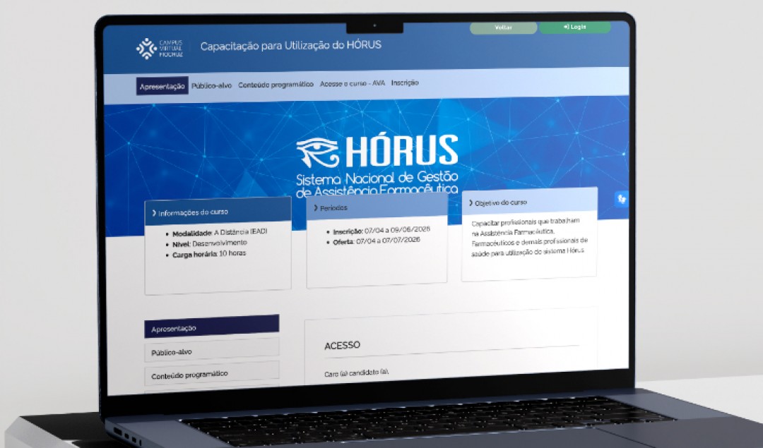 FARMACÊUTICOS PODEM SE CAPACITAR GRATUITAMENTE PARA USO DO SISTEMA HÓRUS EM CURSO DA FIOCRUZ