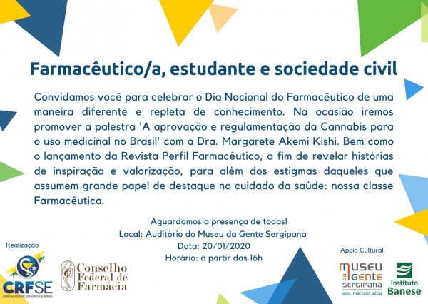 A palestra “A aprovação e regulamentação da Cannabis para o uso medicinal no Brasil” acontece nesta segunda, 20, no Museu da Gente Sergipana