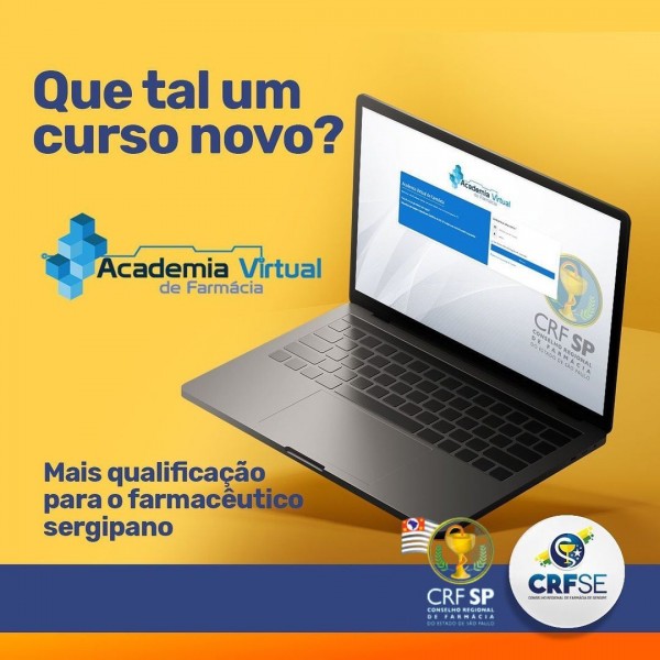 CRF/SE disponibiliza cursos e capacitações gratuitas através da Academia Virtual de Farmácia