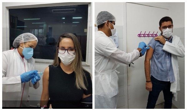 Farmacêuticos sergipanos são vacinados na primeira fase de imunização da Covid-19