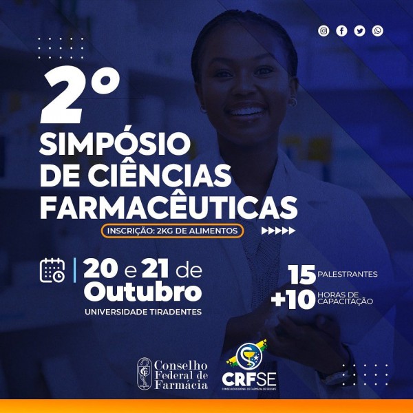CRF/SE abre inscrições para o 2º Simpósio de Ciências Farmacêuticas