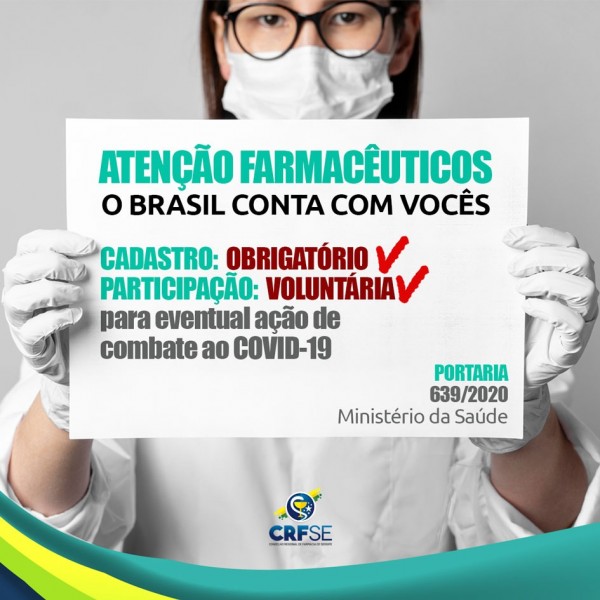 NOTA EXPLICATIVA SOBRE A CONVOCAÇÃO DOS FARMACÊUTICOS BRASILEIROS NO ENFRENTAMENTO DA PANDEMIA DE COVID-19