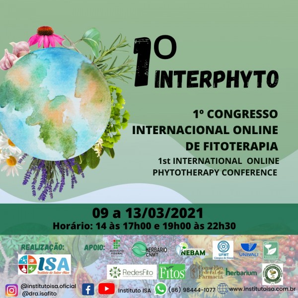 1º Congresso Internacional Online de Fitoterapia abre inscrições