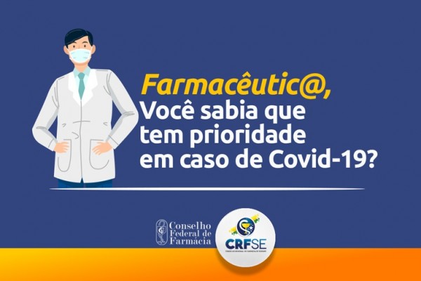 Lei garante que farmacêuticos que atuam na linha de frente ao combate à Covid-19 tenham atendimento prioritário em Sergipe