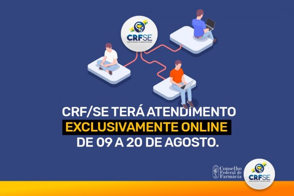 CRF/SE terá atendimento exclusivamente online por duas semanas