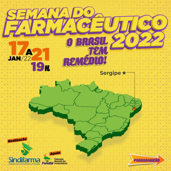 O Brasil tem remédio é o tema do evento da Semana do Farmacêutico 2022