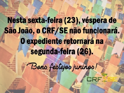 CRF/SE ESTARÁ FECHADO NESTA SEXTA-FEIRA (23)